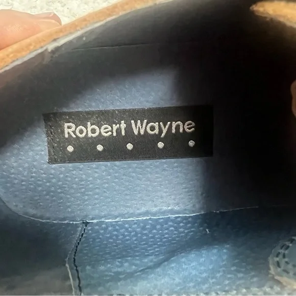 Robert Wayne Brown Leather Oxfords “Tyson” Mens SZ 10 Portugal Made Casual Shoes